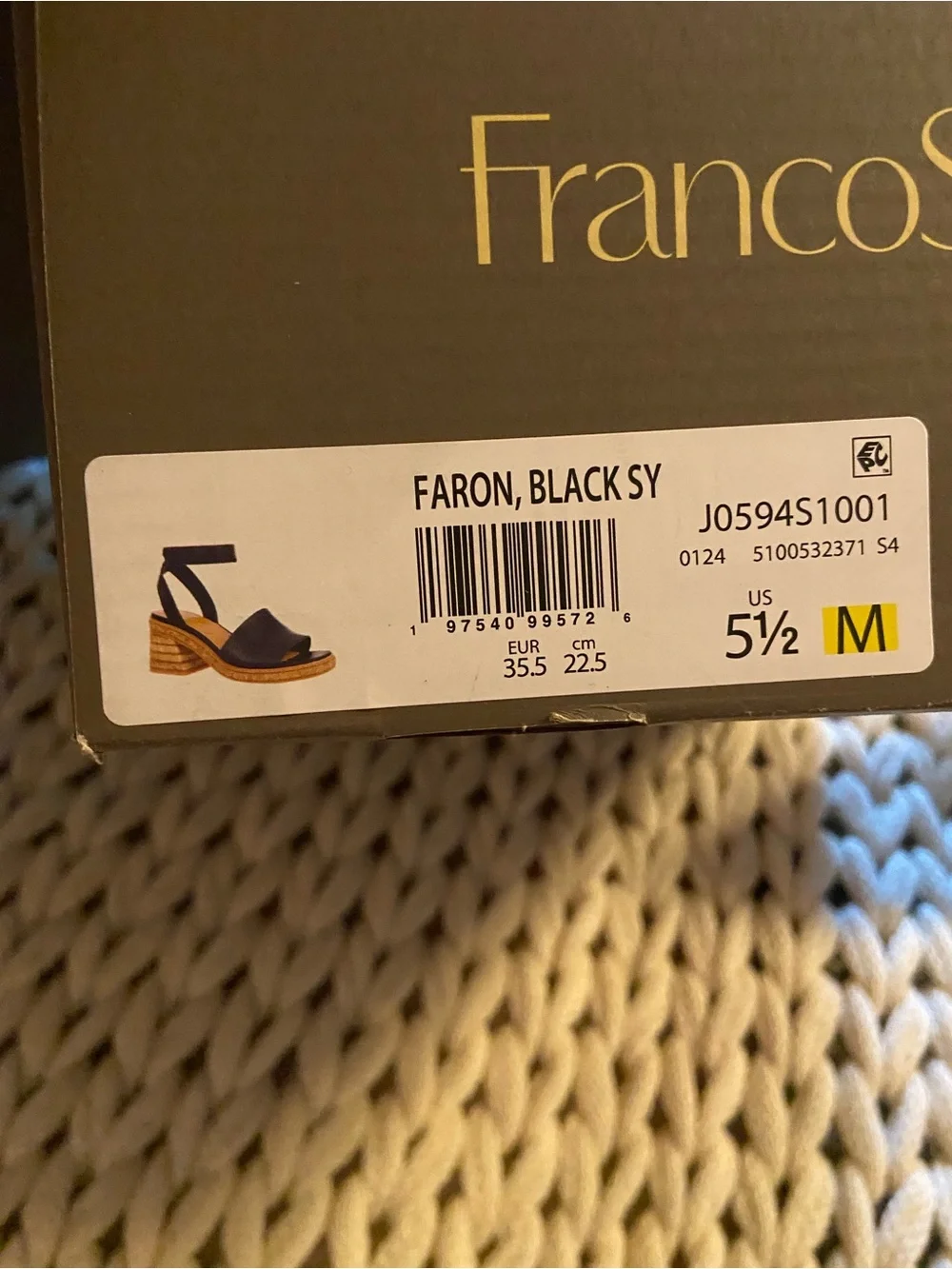 Black Leather Ankle-Strap Sandals